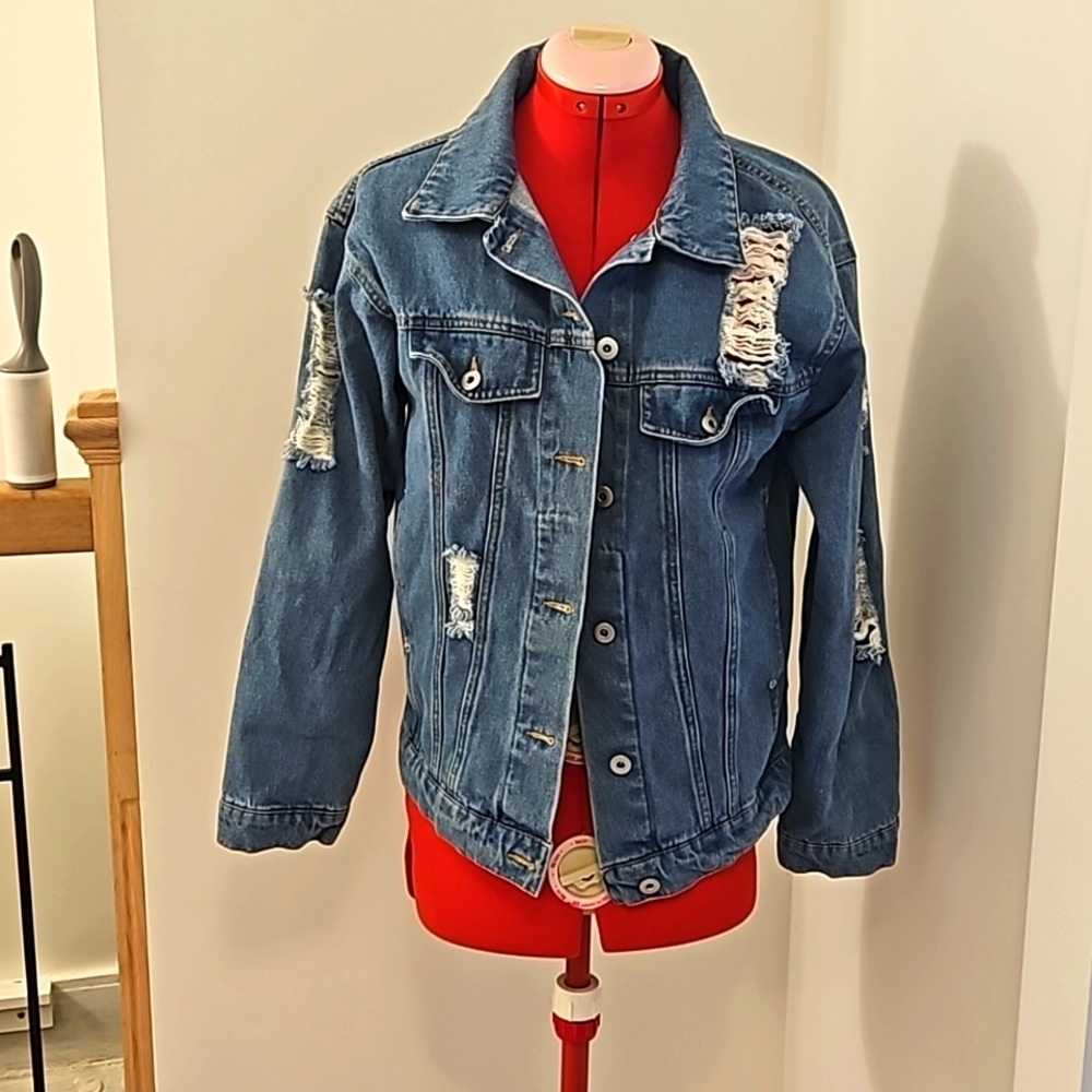 Love Tree distressed jacket